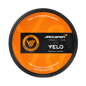 Buy Velo Snus – Velo McLaren Sweet Papaya Limited Edition snus pouches, next day delivery